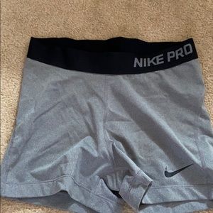 Gray Nike Pro Shorts